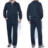 Мужской однослойный спортивный костюм Comfort Set, длинный рукав, подкладка, толстовка с капюшоном + брюки, комплект из 2 предметов