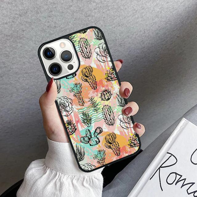 Чехол для телефона Суккуленты и Кактус Для iPhone 17 Air 16 15 14 plus 12 13 pro max coque Оболочка Fundas