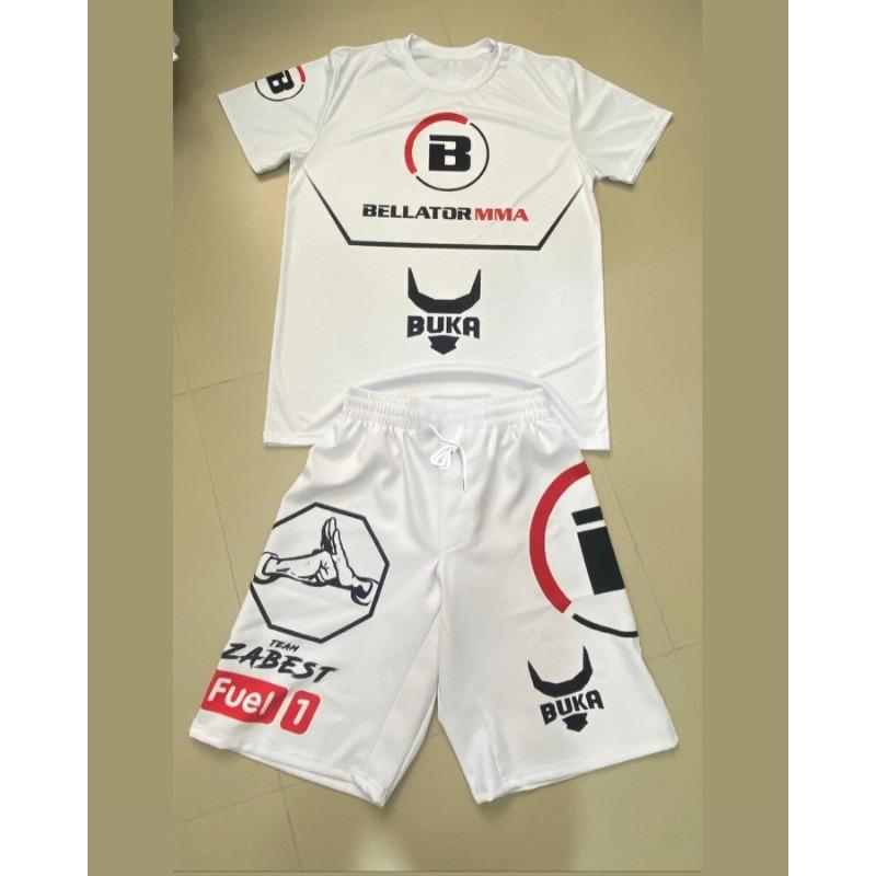 Boxing Shorts and T Shirt Set MMA Sports Shorts Men Women Quick Dry Fighting Kickboxing Pants Gym Martial Arts Training Uniform