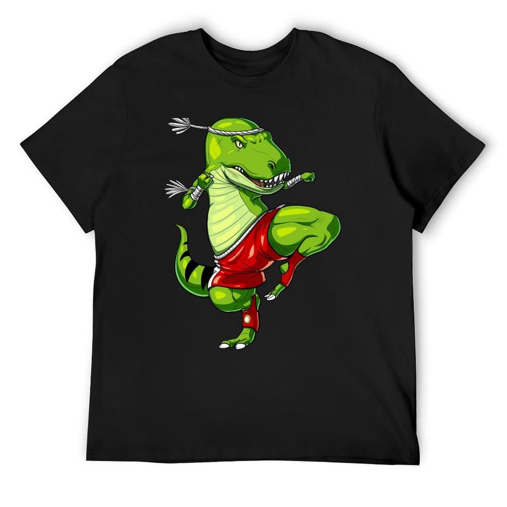 Muay Thai T-Rex Dinosaur T-Shirt anime clothes street wear cute clothes funny t shirts men