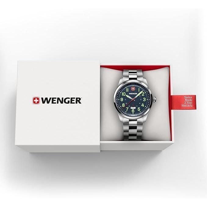 Использованные Абсолютно новые и неиспользованные часы WENGER TERRAGRAPH 01.0541.123 Корпус из нержавеющей стали (316L) Кварц 100м водонепроницаемые Синий циферблат Синий [Внутренний регулярный