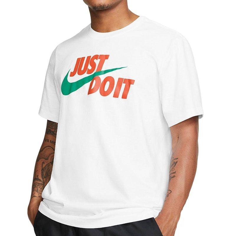 Nike T Shirts Men's White Crew Neck Moderate AR5007-107