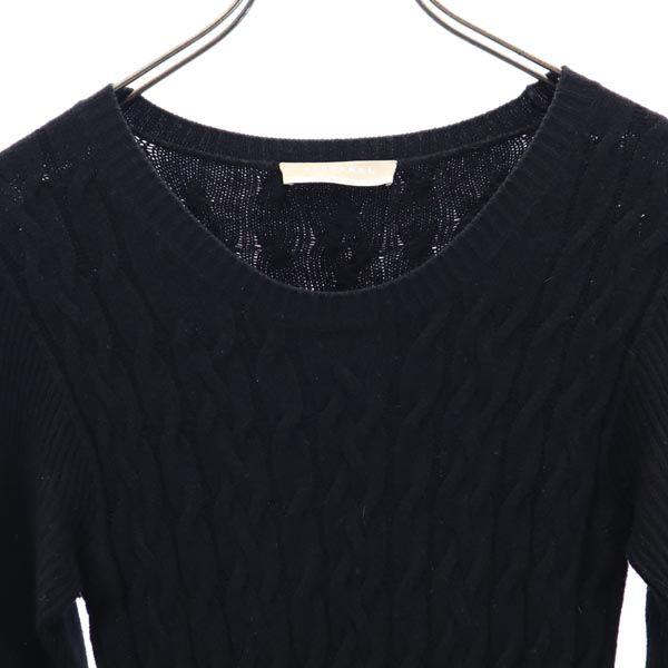 STEFANEL Made in Italy Wool Blend Long sleeve knit one piece M black Women Used