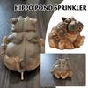 New Resin Garden Fountains Hanna The Hippo African Decor Piped Pond Spitter Statue Water Feature 10 Inch Polyresin Full Color