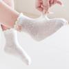 3 Pairs/Lot Baby Socks Summer Thin Mesh Breathable Cotton Socks For Kids Girls Bowknot Casual Middle Tube Socks