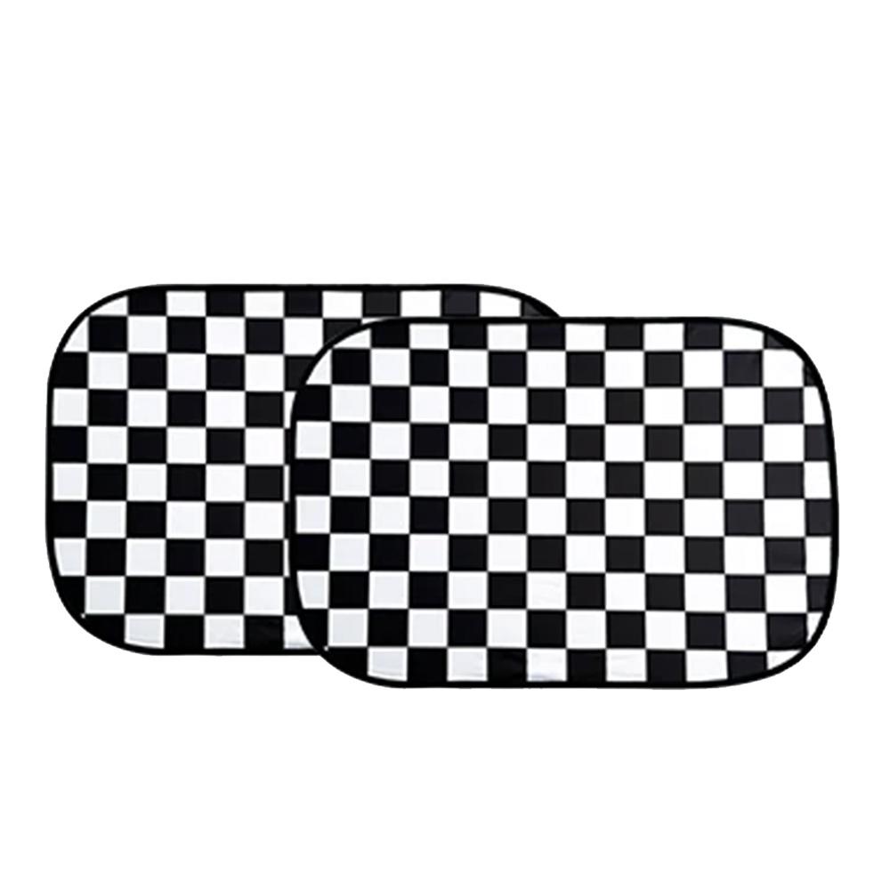 Car Sunroof Sunshade Cover For BMW MINI 5-Door Cooper 2007-2026 LHD RHD Heat ulation Sun Shield 2Pcs Black White Checkered