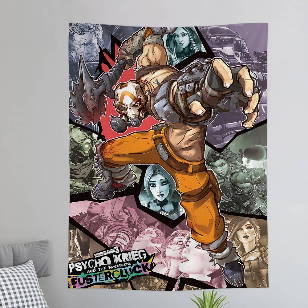 Игровой BORDERLANDS Напечатанный Большой Настенный Гобелен Настенное Украшение Домашний Декор Покрывало