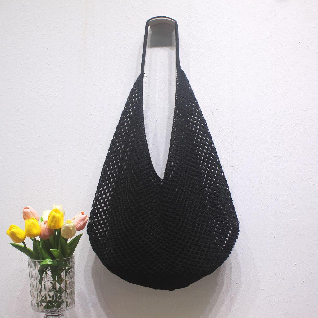 Легкие и эстетичные женские летние вязаные крючком сумки-тоут — идеально подходят для пляжа, шопинга и вечеринок