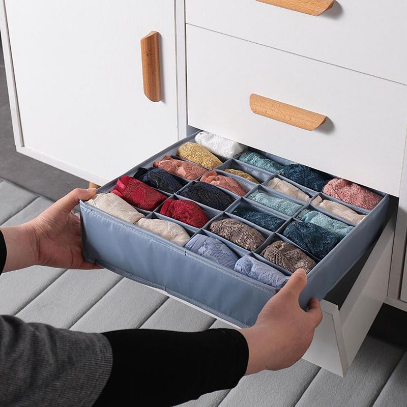 Underwear Organizer Foldable Home Cabinet Divider Storage Box Closet Organizer Drawer Clothes Socks Shorts Bra Storage Boxes