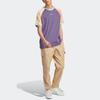 adidas Originals Enjoy Футболка реглан в полоску с цветными блоками Спортивные мужские топы с короткими рукавами Tech-Purple IT8189