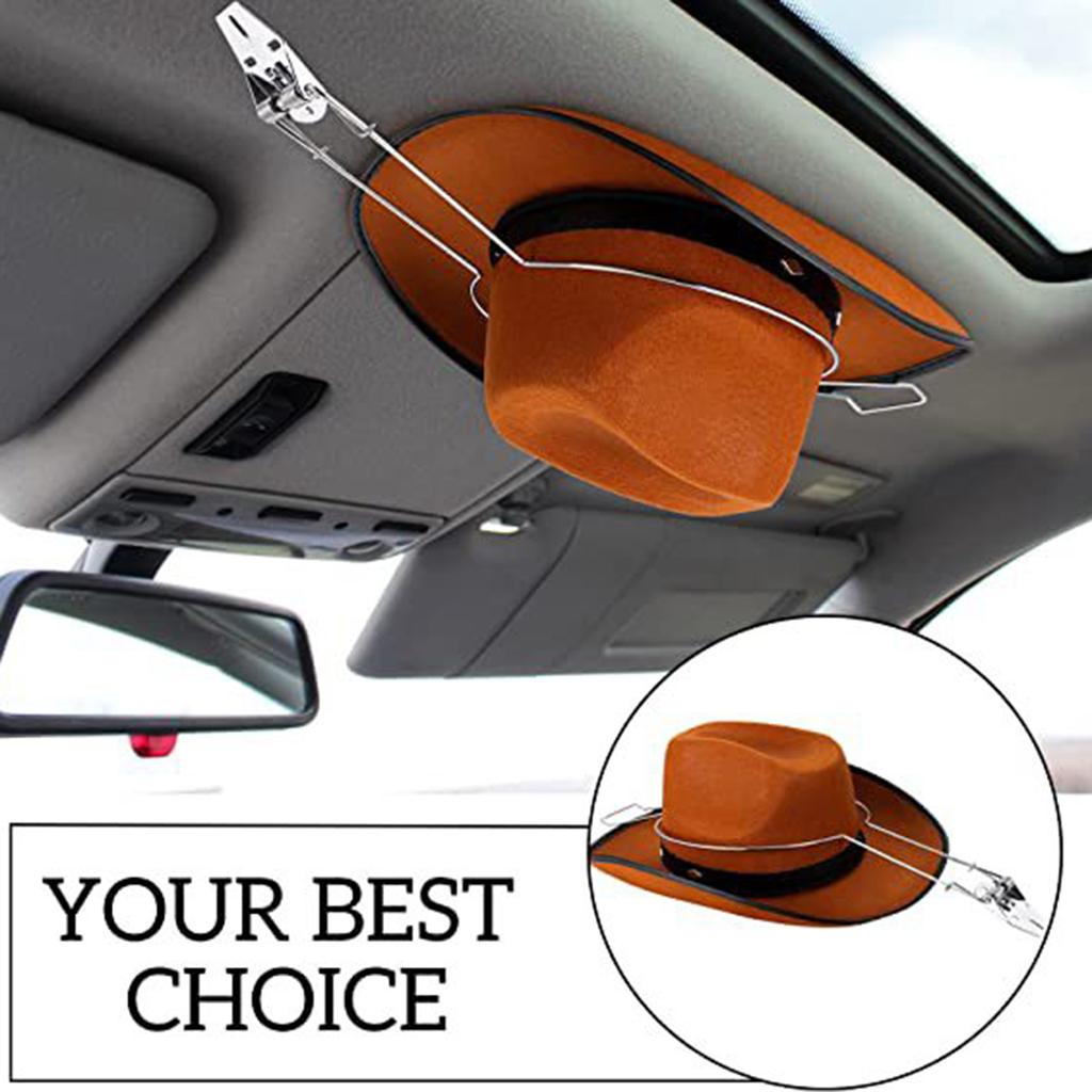 Car Cowboy Hat Holder Rack for Pickup Car Truck SUV Car Hat Hook Hanger Car Interior Accessory Sturdy Cowboy Hat Holder
