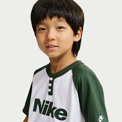Unisex Nike Kids T Shirts Henry Collar Moderate