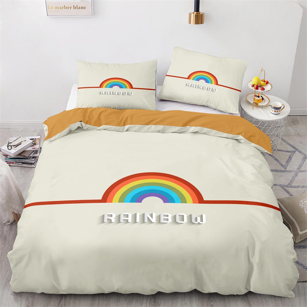 Радужные Птицы Звезда Набор Пододеяльников Двуспальный Полный Размер Милый Полиэстеровый Чехол для Одеяла для Детей Мальчиков Девочек Комплект Постельного Белья Чехол для Одеяла