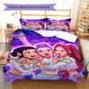 Постельное белье с узором Охотники на демонов K-pop, Комплект одеяло, Пододеяльник, Наволочка, Домашний подарок на день рождения (1 пододеяльник + 2 наволочки, без наполнителя)
