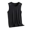 Мужская спортивная футболка без рукавов, дышащая, быстросохнущая, фитнес-майка с круглым вырезом, летний спортивный жилет для спортзала, баскетбола, бега, упражнений