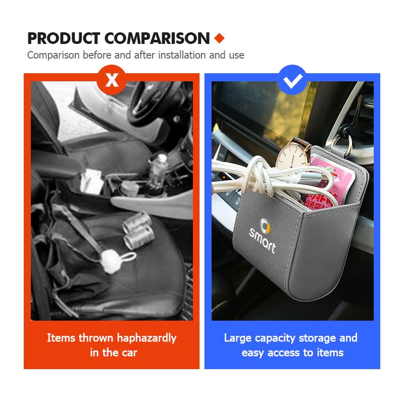 WLX4 For Mercedes Benz Car Storage Bag Air Vent Dashboard Tidy Hanging Organizer Box CLK GLC W212 C200 C300 W203 W204 W205 W169 W176
