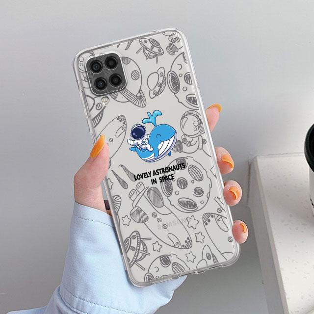 Космонавты Космонавт Милый Прозрачный Чехол Для Samsung Galaxy A52 A12 A51 A32 A21s A71 A32 A22 50 A70 A31 A72 5G Чехол Для Телефона