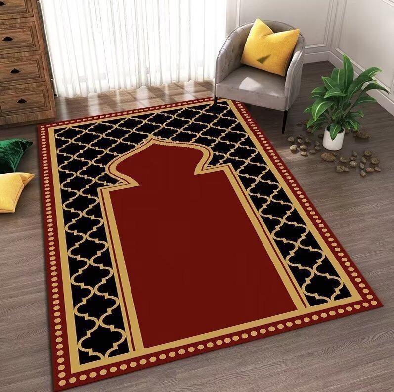 Ethnic Style Printed Crystal Velvet Carpet, AntiRubbing, NonSlip, WearResistant And Easy To Take Care Of, Full Of Living Room Carpet