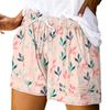 Women's Casual Summer Elastic Beach Shorts Print Casual Shorts
