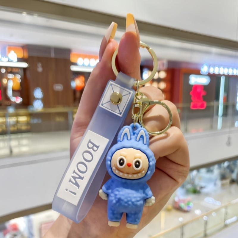 Брелок с изображением мультяшного барашка Лабу: Милая силиконовая кукла-сумка Labubu