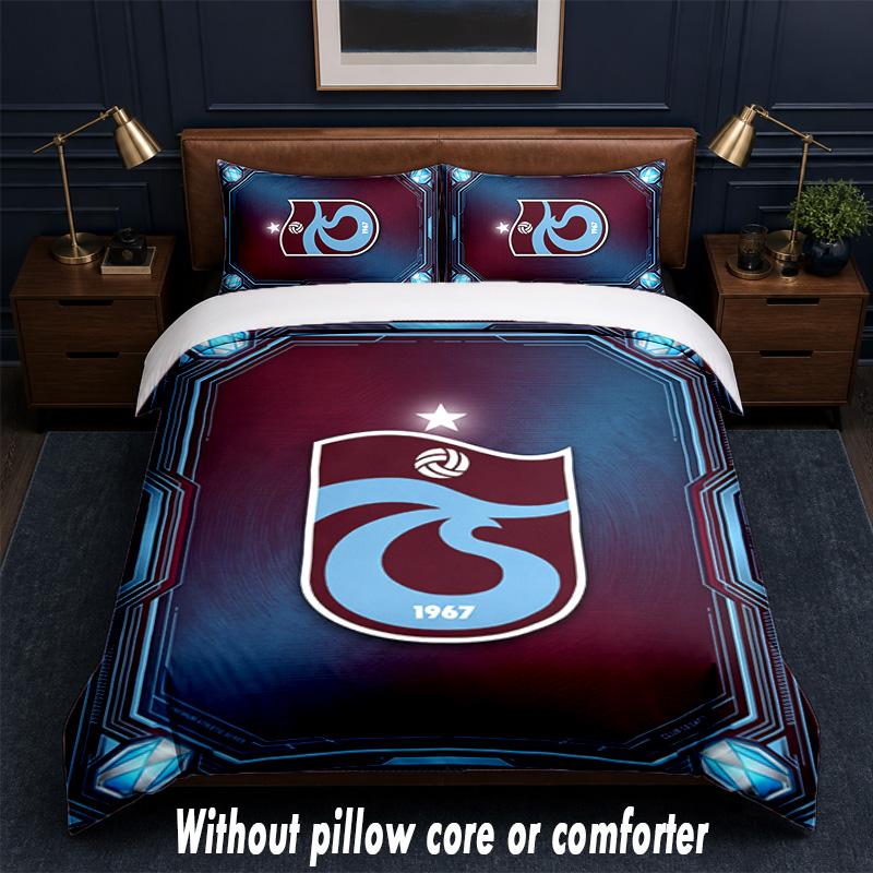 Trabzonspor FC Design Bed Bedding Set 1 Duvet Cover + 2 Pillowcases Soft Breathable Household Bed Linens