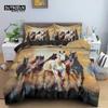 Пододеяльник с изображением лошади 3D конь фермерское животное одеяло чехол полиэстер экзотический стиль вестерн ковбои комплект постельного белья для близнецов для детей мальчиков подростков