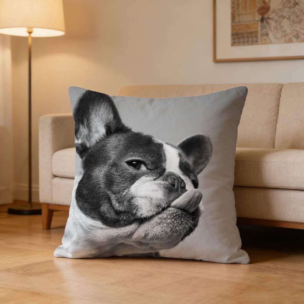 cute French Bulldog Pillow Case Pattern Printed Pillowcase For Living Room Sofa Cushion Cover