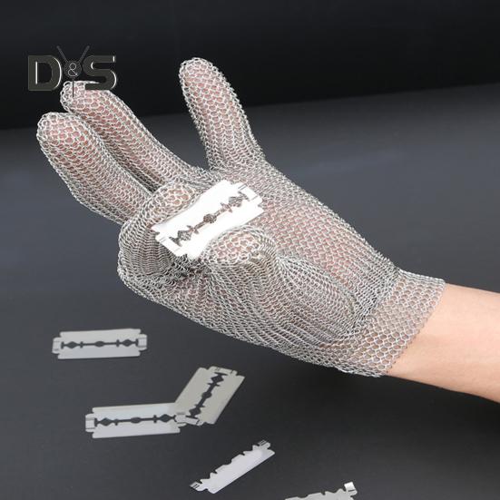 1 шт., перчатка, устойчивая к порезам, пищевая сетка из нержавеющей стали, кухонная, для резки мяса, для чистки устриц, перчатка мясника, прочная, металлическая, кольчужная перчатка