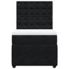 Maison Exclusive - Sommier à lattes de lit avec matelas Noir 90x200 cm Velours