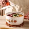 Керамические миски для лапши и супа ZISIZ с крышками, набор из 2 штук, дизайн с кошками