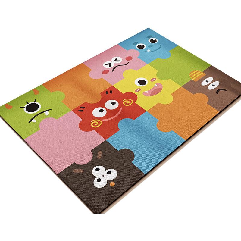Cartoon Puzzle Bathroom Absorbent Floor Mat Bathroom Doorway Quick Drying Anti-slip Foot Mat Household Wear Resistant Diatom Mud Floor Mat