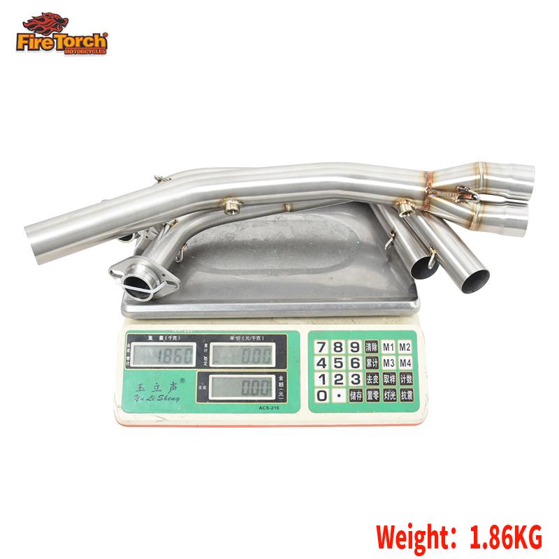For Kawasaki Ninja 250 400 500 Z250 Z400 Z500 2017 - 2025 Motorcycle Exhaust Escape Moto Systems Front Link Pipe 51mm Muffler