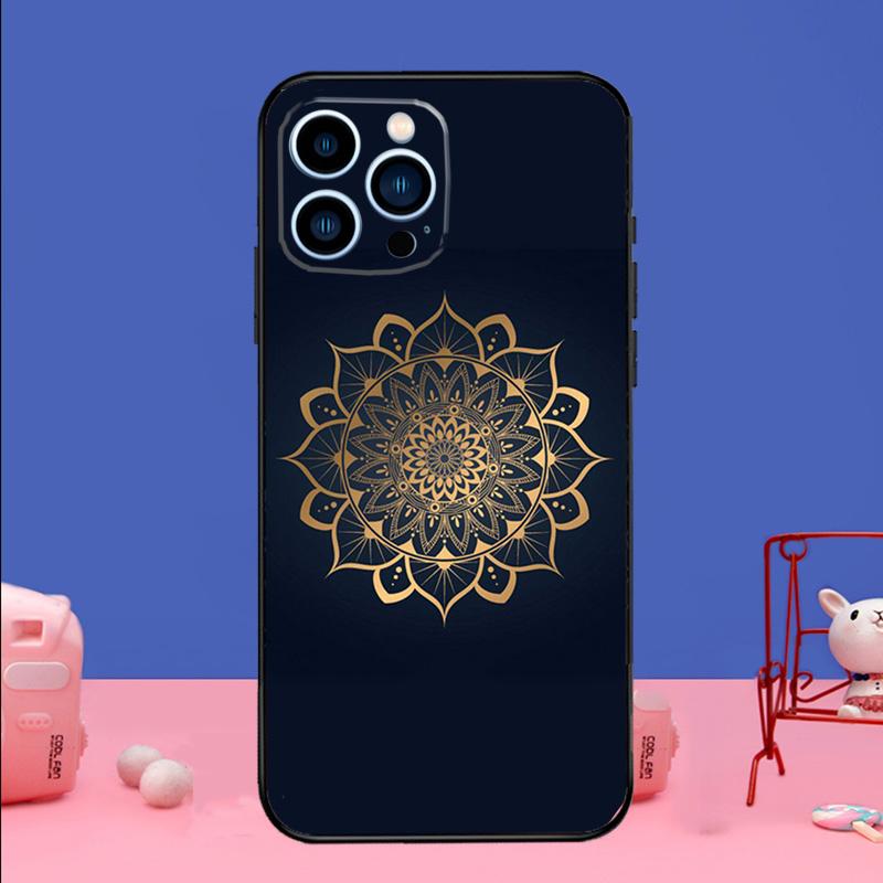 Mandala Chakra Yoga Phone Case For iPhone 16 15 14 13 11 12 Pro Max 13 12 mini XR 15 16 Plus 16e Bumper Cover