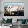Audubon Vintage Bird Poster Canvas Print Wall Art Picture American Heron Swan Roseate Spoonbill Scarlet Lbis Blue Crane Decor