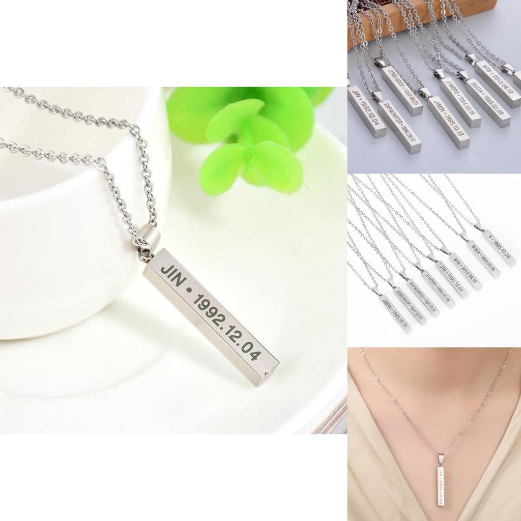 Bangtan Boys Themed Jewelry Stainless Steel Long Chain For Women And Teens