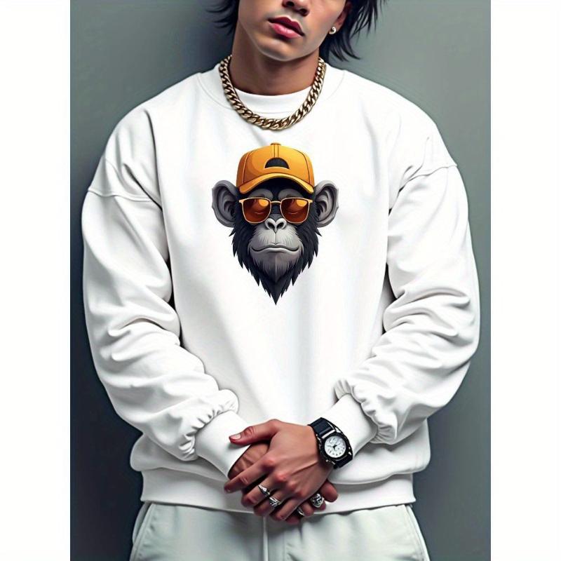 Great for Business Trips & Sports, Anti-Wrinkle & Quick-Dry, Men's Crew Neck Sweatshirt