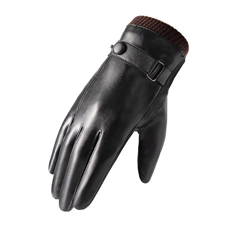 Теплые перчатки Зимние мужские и женские бархатные утолщенные ветрозащитные водонепроницаемые перчатки для вождения электромобиля, для улицы