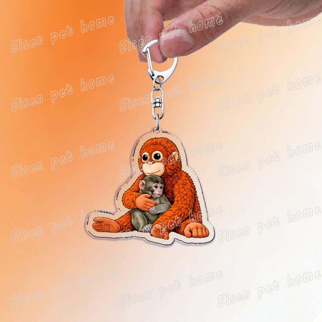 Популярный брелок-обезьянка Punch Monkey для аксессуаров Милое животное Любитель животных Брелок-кольцо для ключей Украшения Фанаты Друзья Подарки на день рождения