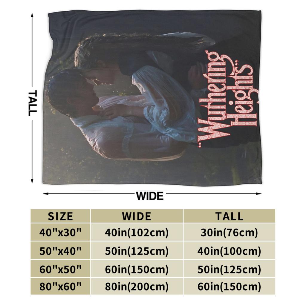 Super Soft Wuthering Heights 2026 Movie Throw Fashion Blanket Premium Flannel Fleece Lightweight Bed Fashion Blanket Fuzzy Plush Fashion Bl