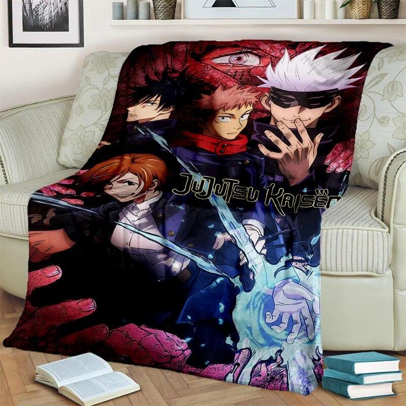 Jujutsu Kaisen Anime Itadori Yuji Blanket,Soft Throw Blanket for Home Bedroom Bed Sofa Picnic Travel Office Cover Blanket Kids