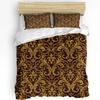 Коричневые арабские цветы Ретро Пододеяльник Комплект постельного белья Текстиль для дома Пододеяльник Наволочки Спальня Двуспальный комплект постельного белья Без простыни