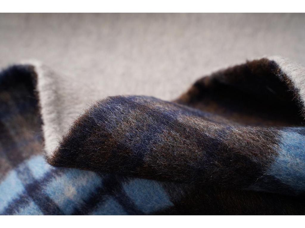 Empress Dowager Cixi Women's Double-Sided Cashmere Scarf Coat - Plaid Wool Outerwear for Autumn/Winter