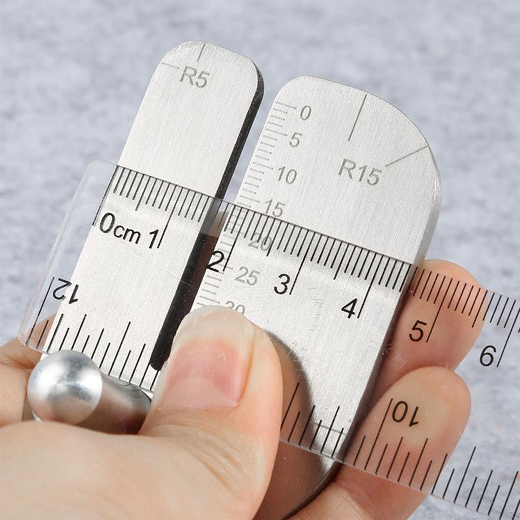 Вспомогательный шаблон трафарета Ручная кожаная линейка для измерения расстояния удара Линейка для пробивки отверстий из нержавеющей стали Линейка для измерения расстояния резки