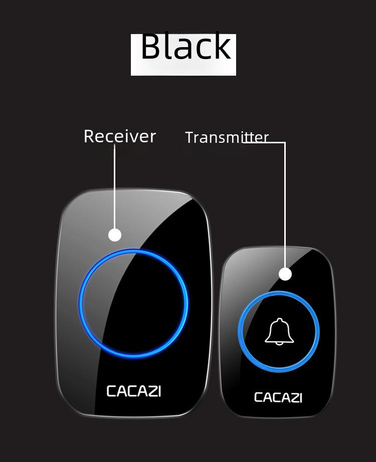 Беспроводной водонепроницаемый дверной звонок: Интеллектуальный пульт дистанционного управления с питанием от батареек и одним приемником