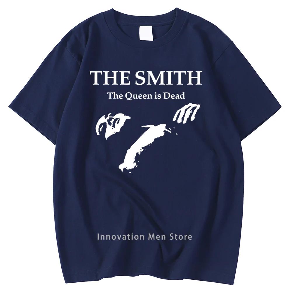 Мужская хлопковая футболка, летние топы The Smiths "The Queen Is Dead" - футболка, инди-музыка 1980-х годов, Morrissey, большая мужская черная футболка