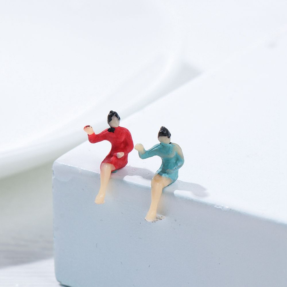 Поза Кукла Кукольный домик Украшения Сделай сам Персонаж Поезд Пейзаж Модель Здание Пассажиры Сидят Фигурки людей