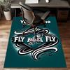 Custom Fashion Cool Eagle Logo Mat Personalized Name, Polyester Washable Indoor Entryway Rug, Gift for Christmas, Easter, Thanksgiving Day