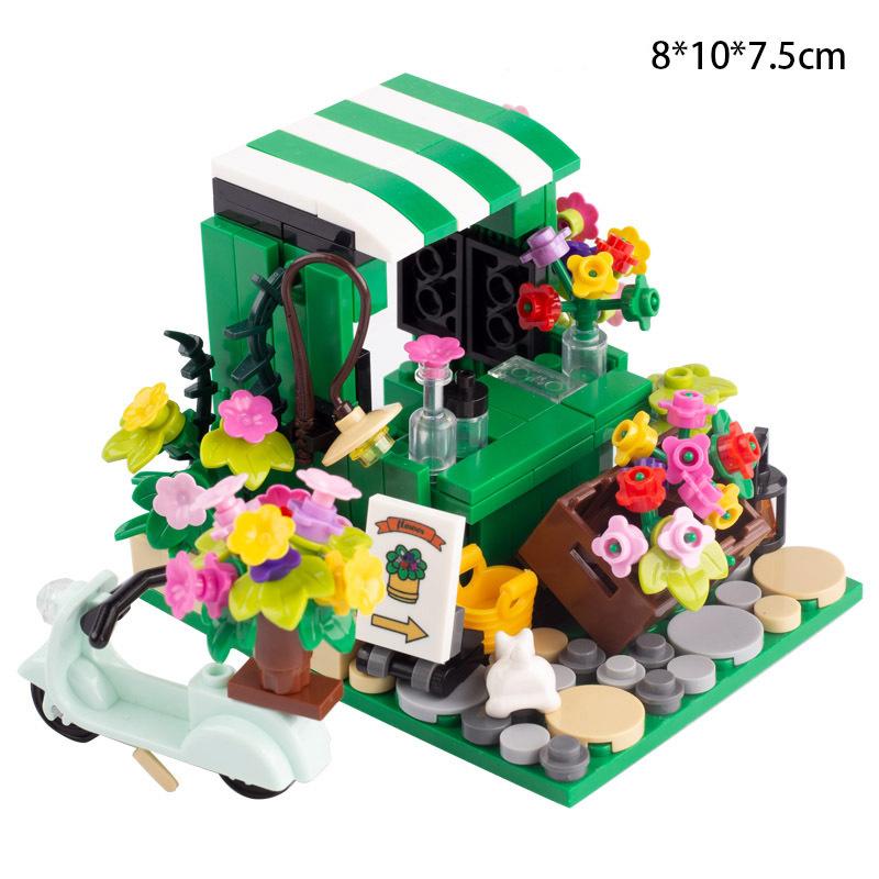 Игрушки-конструкторы MOC Модель Совместимые детали MOC Кирпичи Городская уличная лампа Строительный блок Лампа с Хэллоуинской летучей мышью