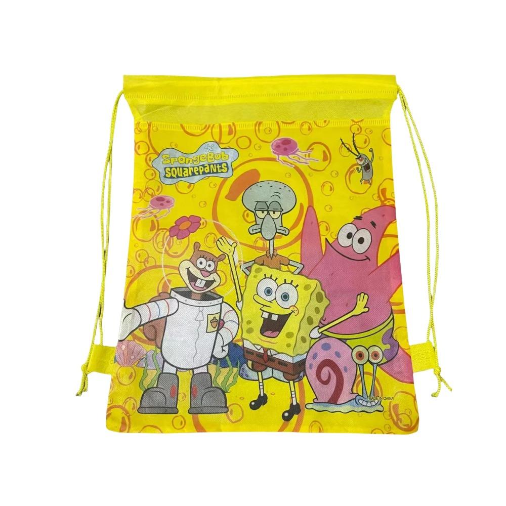 Cartoon SpongeBob Birthday Party Themed Disposable Tableware Balloon Set party Hat Mask Napkin Horn Banner Backdrop Baby Shower