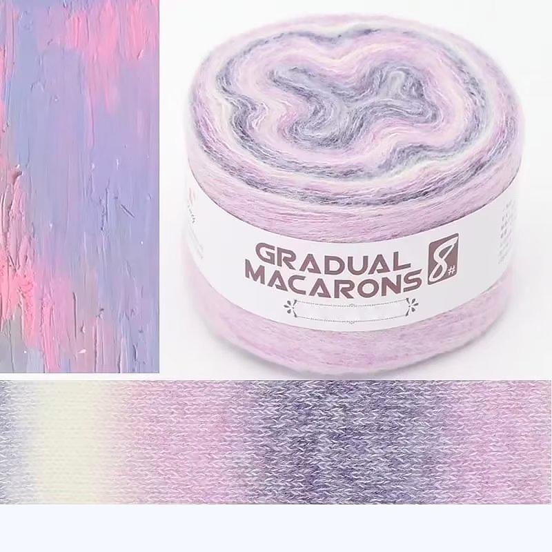 1 рулон мохера и шерсти переливающегося цвета крючком ручная вязка яркие шарфы